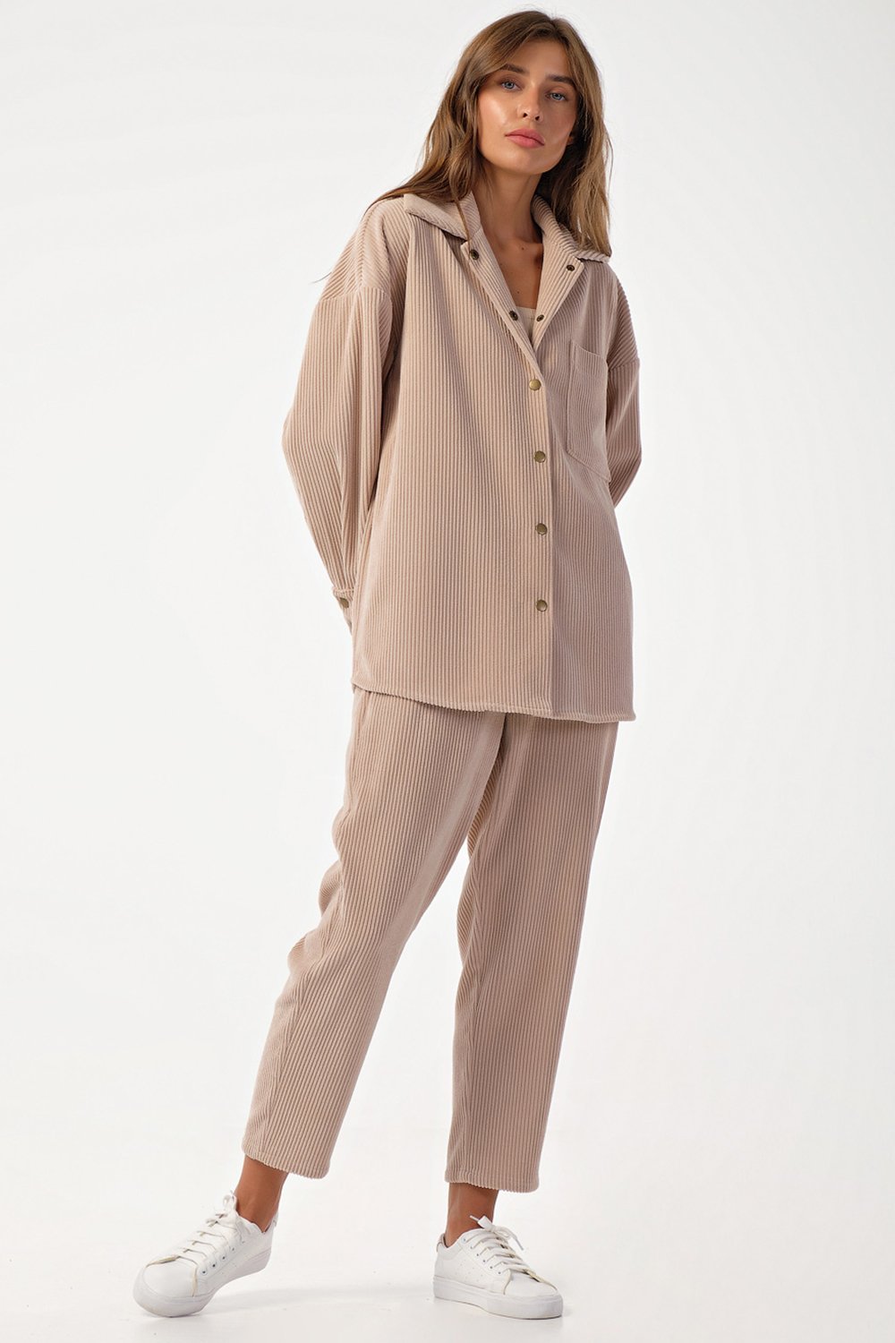 Костюм (рубашка и брюки) 4171-07 бежевый  Fly арт.4171-07 оптом_фото7