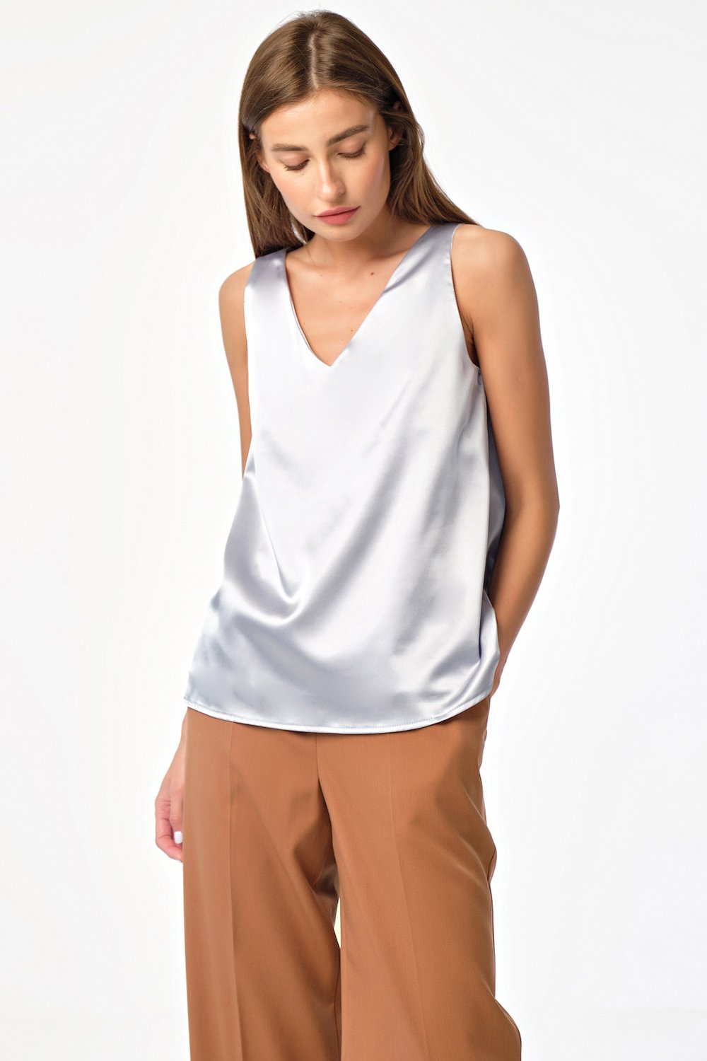 Топ 2132-11 жемчужно-серый  Fly арт.2132-11 оптом_фото3