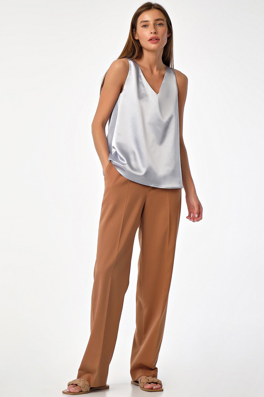 Топ 2132-11 жемчужно-серый  Fly арт.2132-11 оптом_фото4