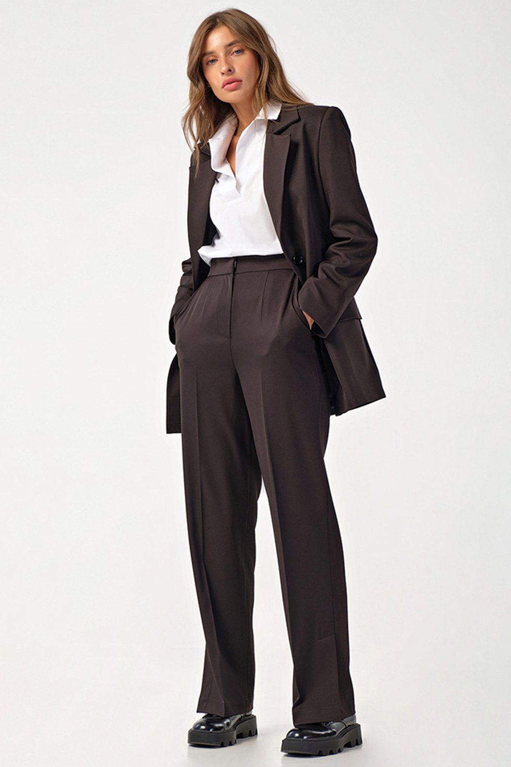 Брюки 4163-01 черный  Fly арт.4163-01 оптом_фото7