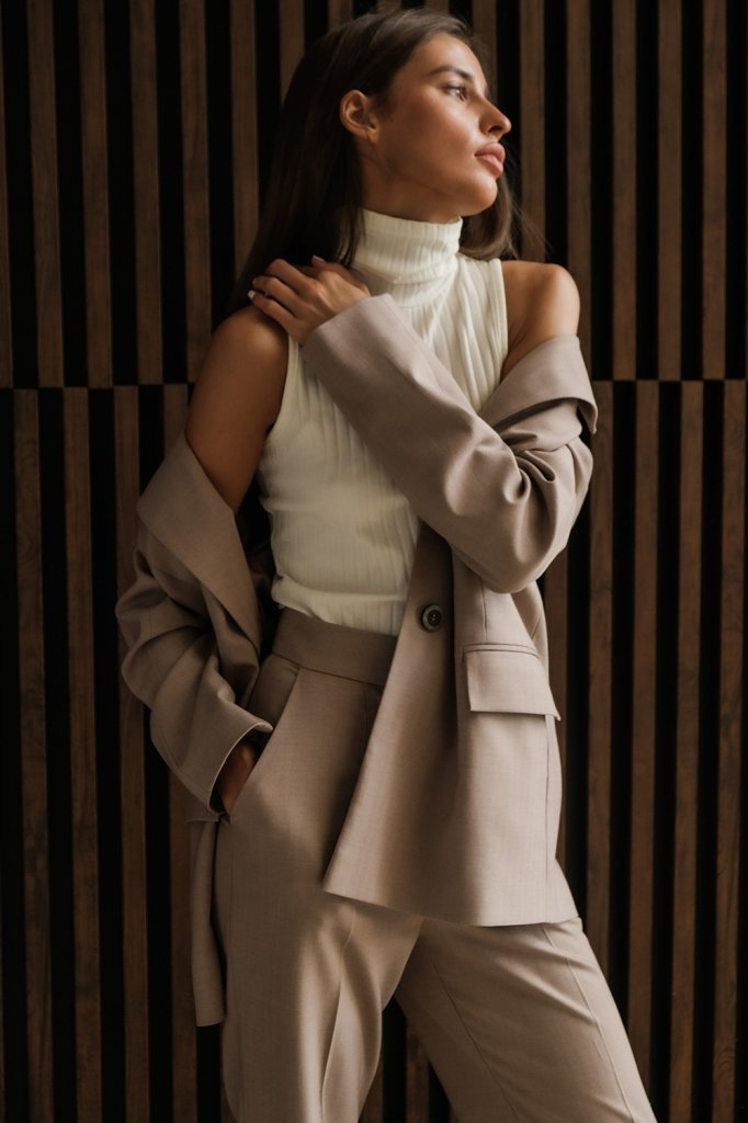 Водолазка 5107-02 молочный  Fly арт.5107-02 оптом_фото1