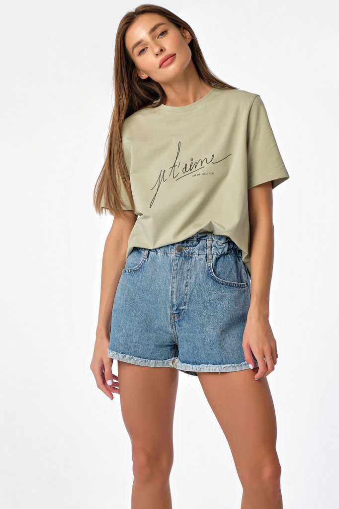 Футболка 558-15-01 шалфей  Fly арт.558-15-01 оптом_фото1