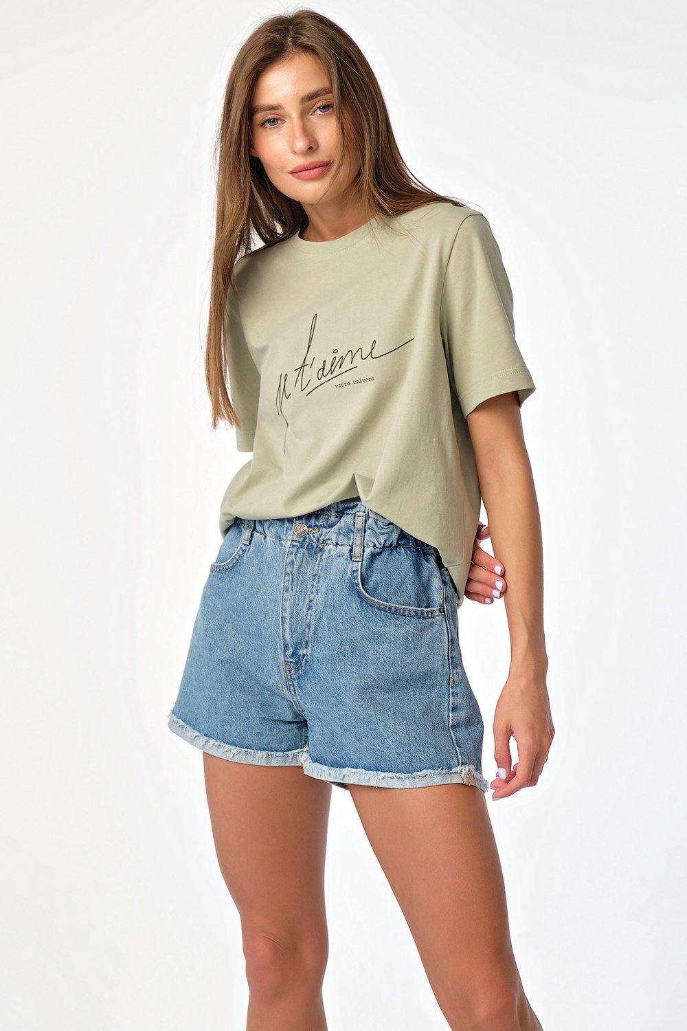 Футболка 558-15-01 шалфей  Fly арт.558-15-01 оптом_фото3