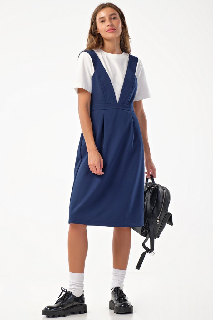 Сарафан 8156-08 синий  Fly арт.8156-08 оптом_фото1