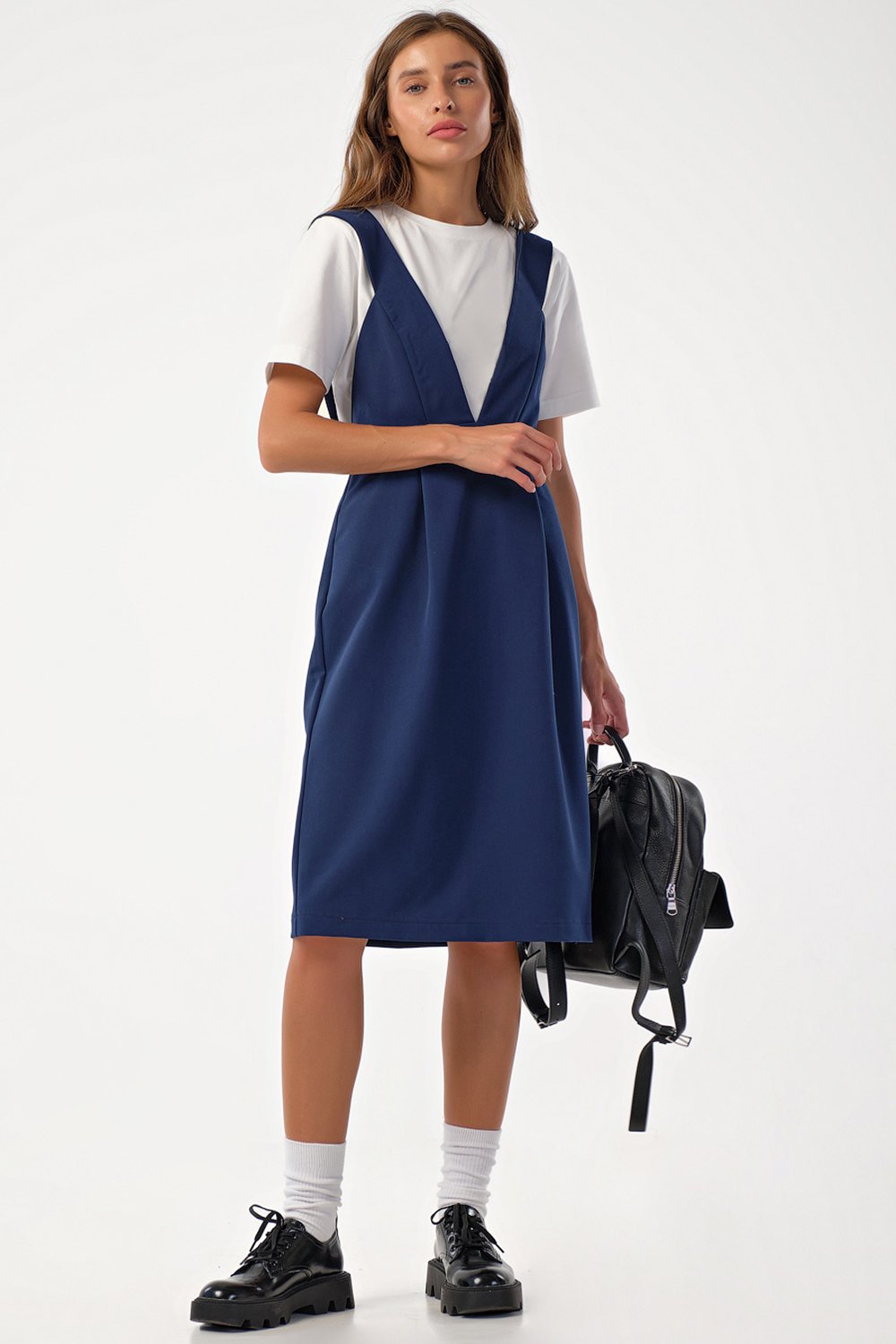 Сарафан 8156-08 синий  Fly арт.8156-08 оптом_фото3