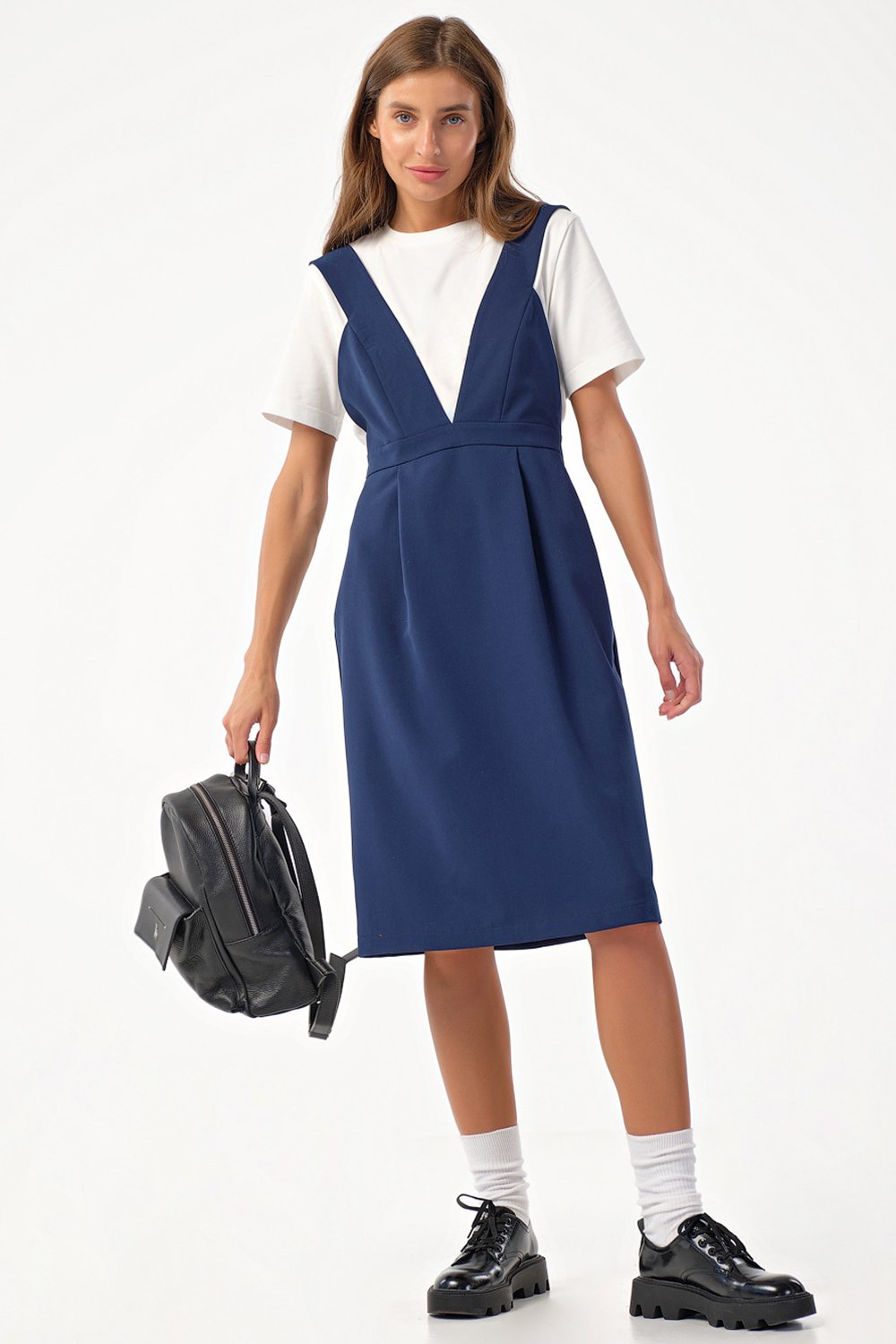 Сарафан 8156-08 синий  Fly арт.8156-08 оптом_фото4