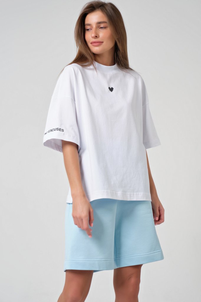 Футболка 599-02 белый Fly арт.599-02 оптом_фото1