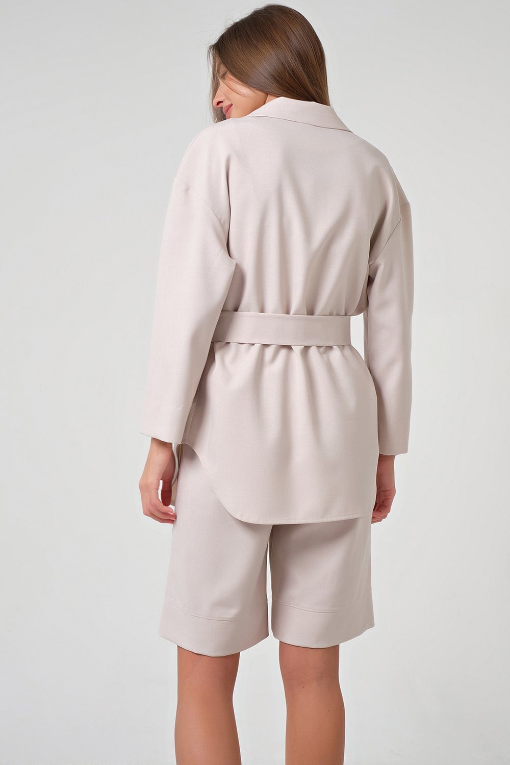 Костюм (рубашка и шорты) 4154-07 бежевый Fly арт.4154-07 оптом_фото2