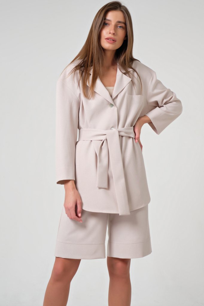 Костюм (рубашка и шорты) 4154-07 бежевый Fly арт.4154-07 оптом_фото1