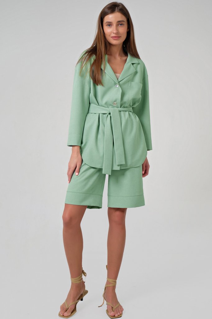 Костюм (рубашка и шорты) 4154-15 мятный Fly арт.4154-15 оптом_фото1