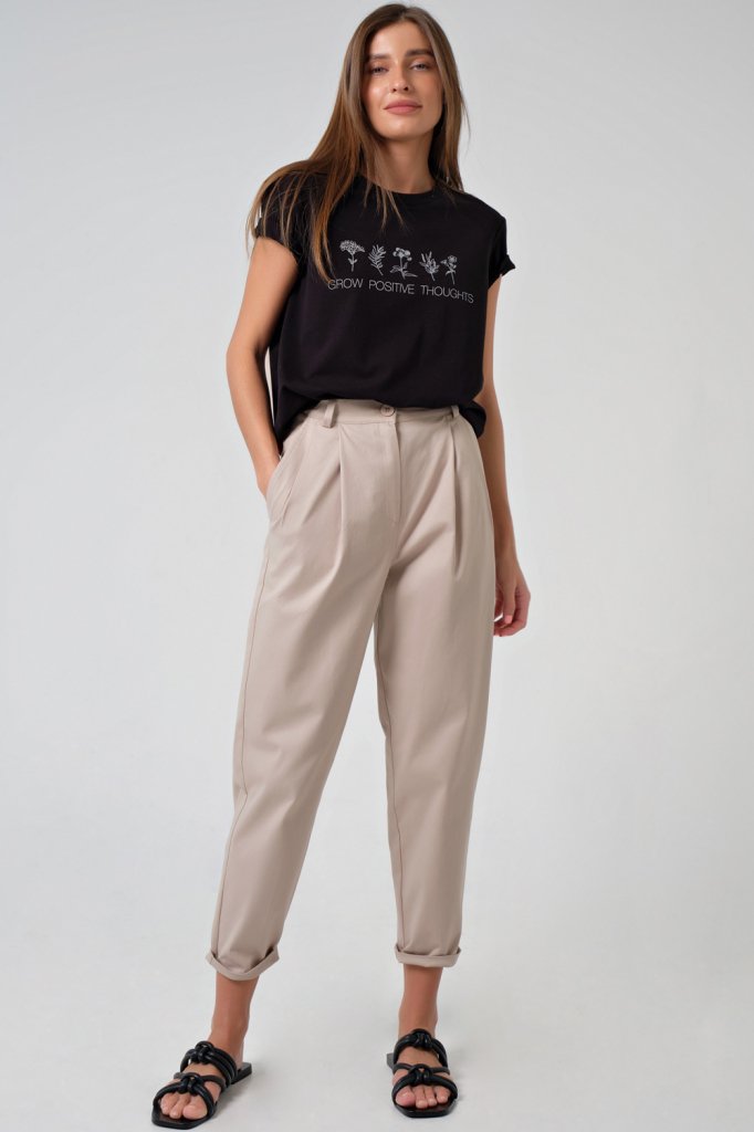 Брюки 4159-07 светло-бежевый Fly арт.4159-07 оптом_фото1