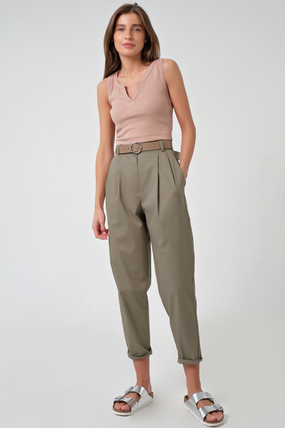 Брюки 4159-15 хаки Fly арт.4159-15 оптом_фото4