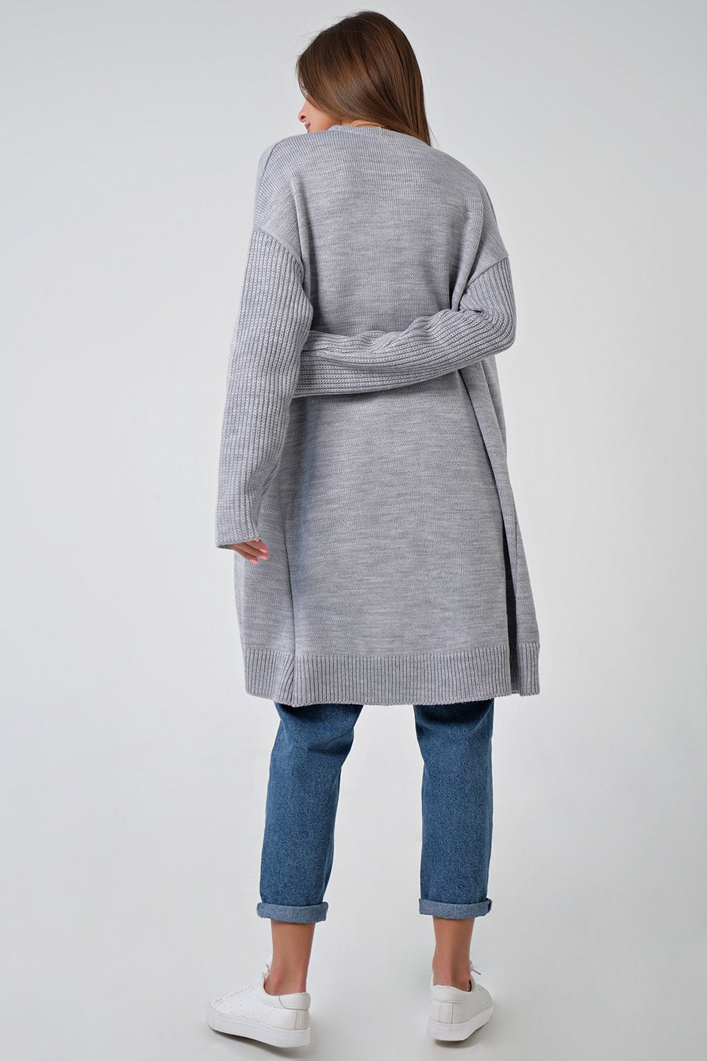 Кардиган 9376-11 светло серый Fly арт.9376-11 оптом_фото2