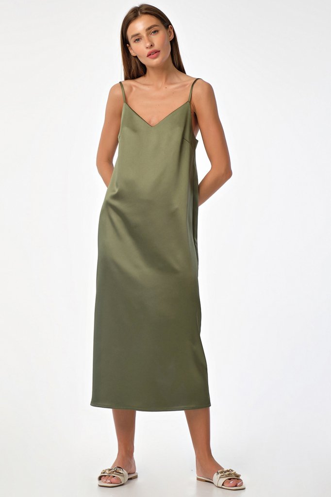 Платье 8143-15 оливковый  Fly арт.8143-15 оптом_фото1