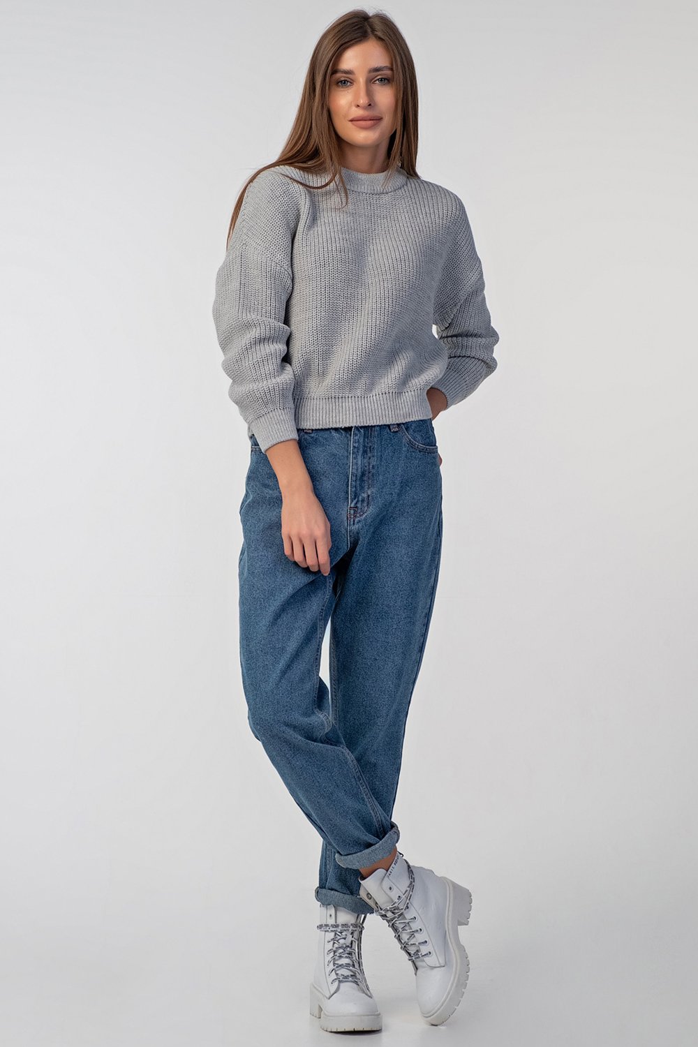 Джемпер 9331.1-11 меланж серебристый  Fly арт.9331.1-11 оптом_фото4