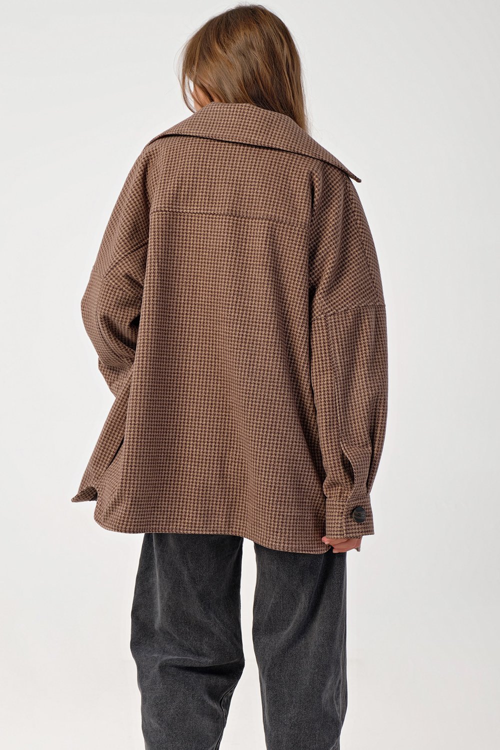 Пальто 621-06 лапка коричневая  Fly арт.621-06 оптом_фото2