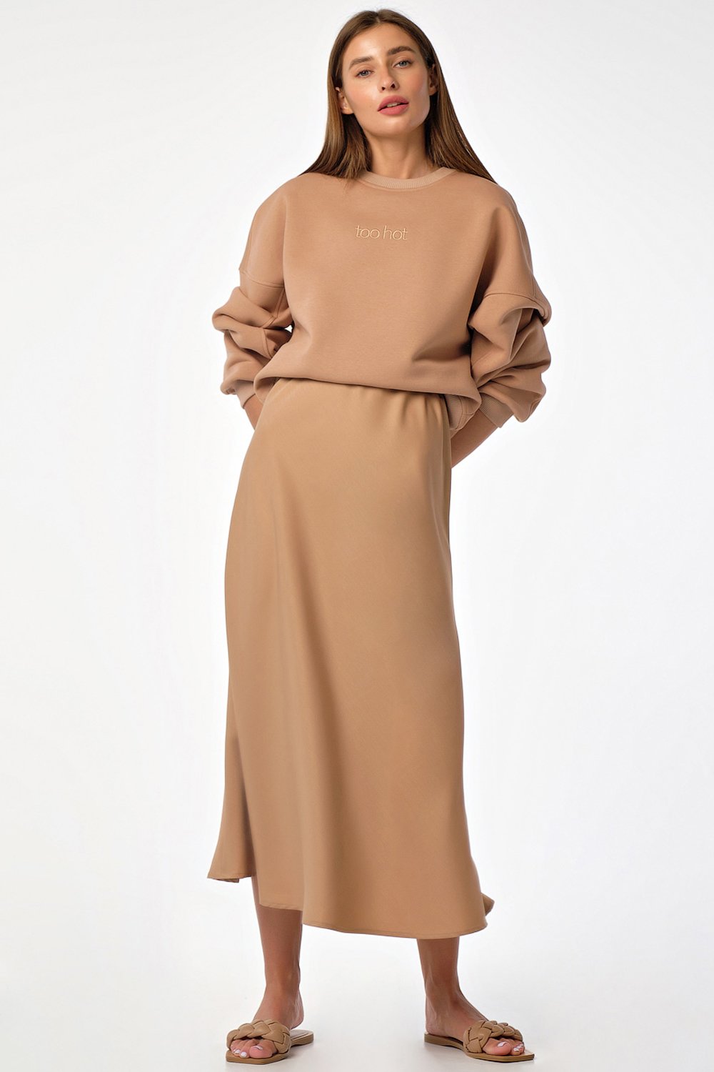 Юбка 436-07 бежево-золотой  Fly арт.436-07 оптом_фото3