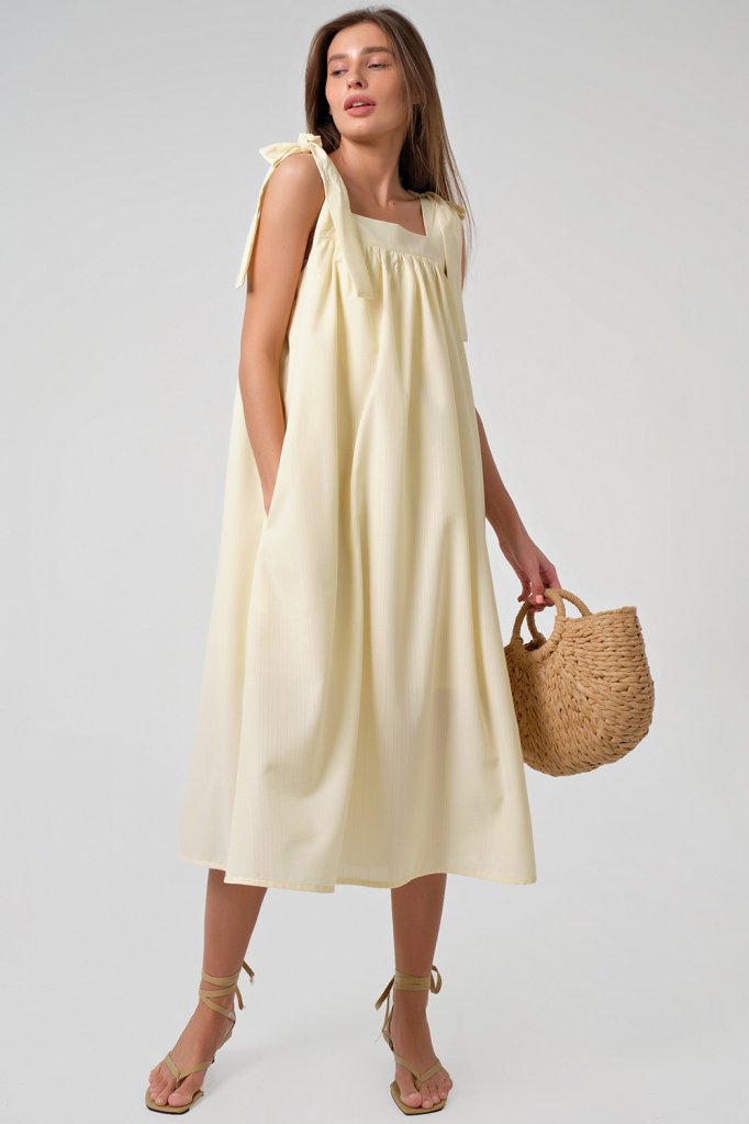 Платье 8172-13 бледно-желтый  Fly арт.8172-13 оптом_фото1