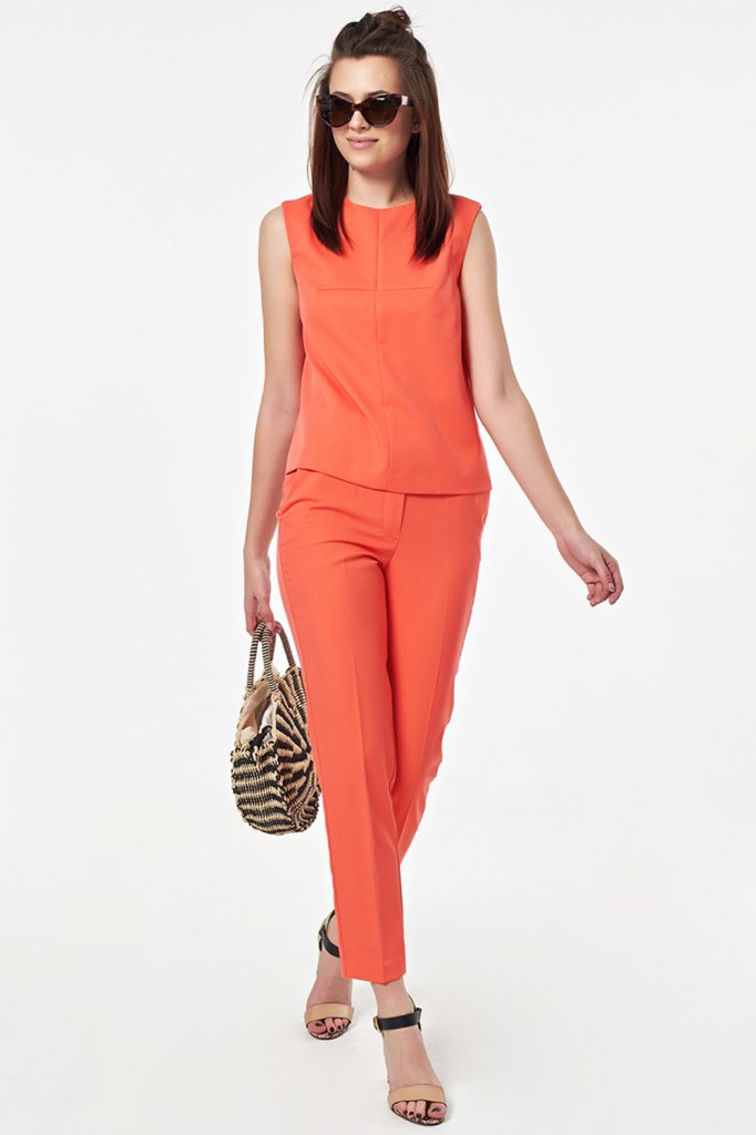 Костюм (брюки и топ) 4103-03-01 неоновый коралл  Fly арт.4103-03-01 оптом_фото1