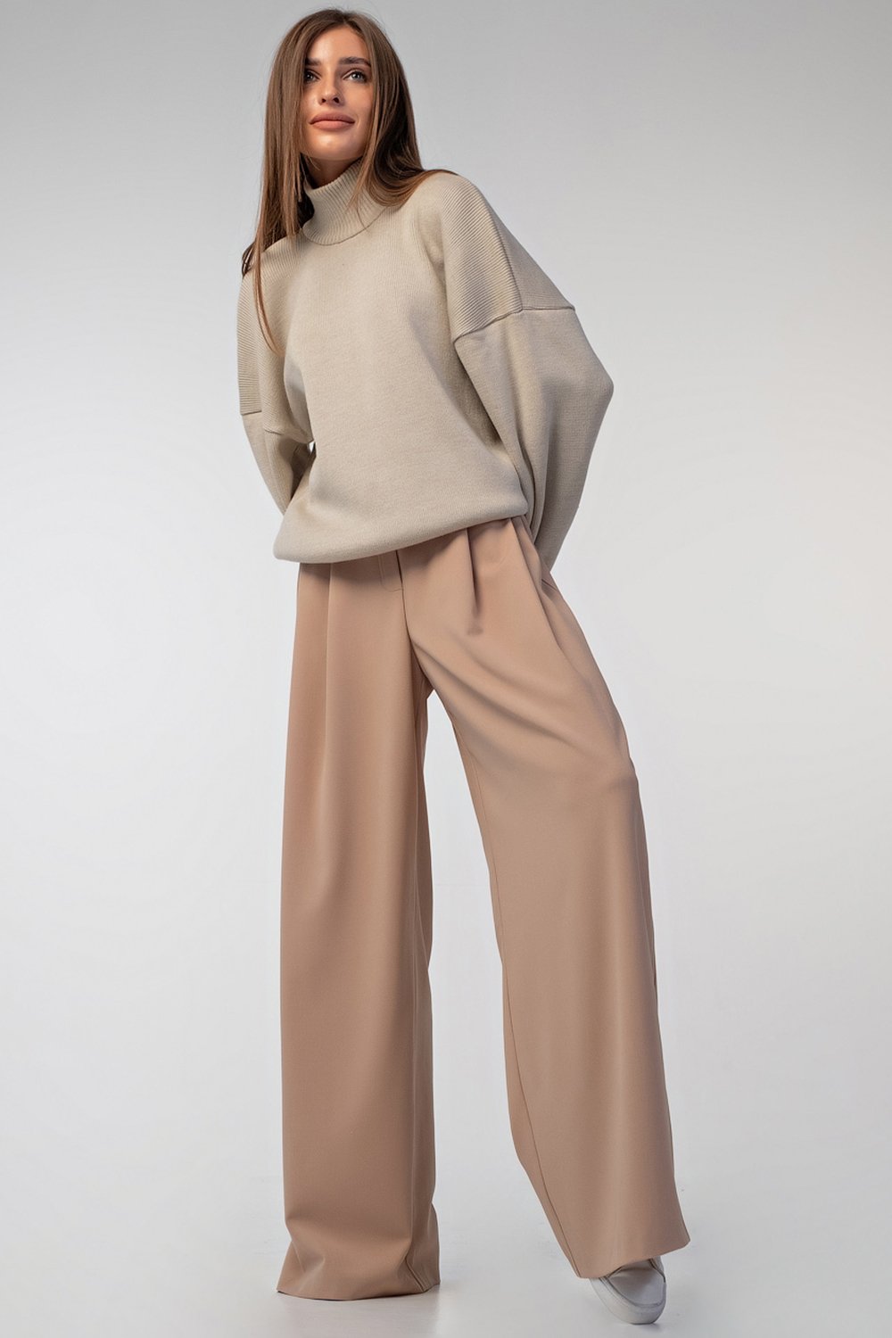 Брюки 4162-07 бежевый  Fly арт.4162-07 оптом_фото1