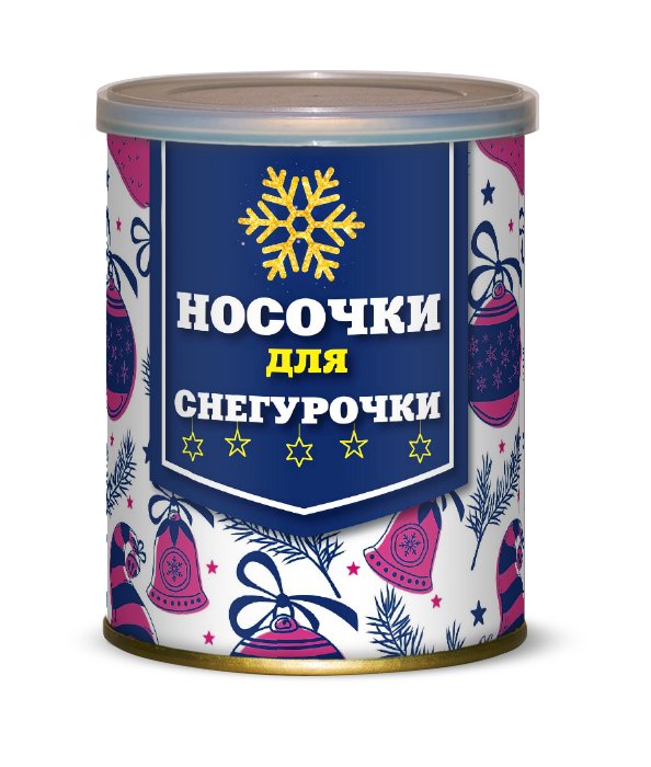 Носки в банке. Носочки для снегурочки. EXTRAGO арт.416857 оптом_фото1