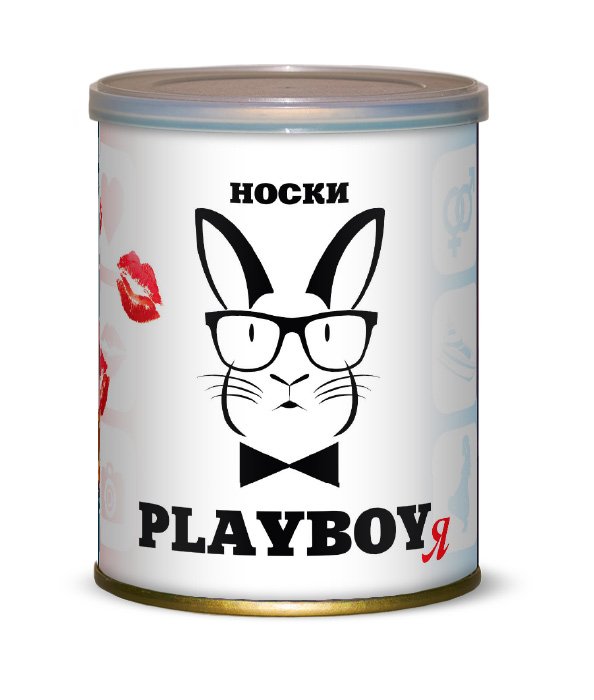 Носки в банке "Носки PLAYBOYя" EXTRAGO арт.415812 оптом_фото1