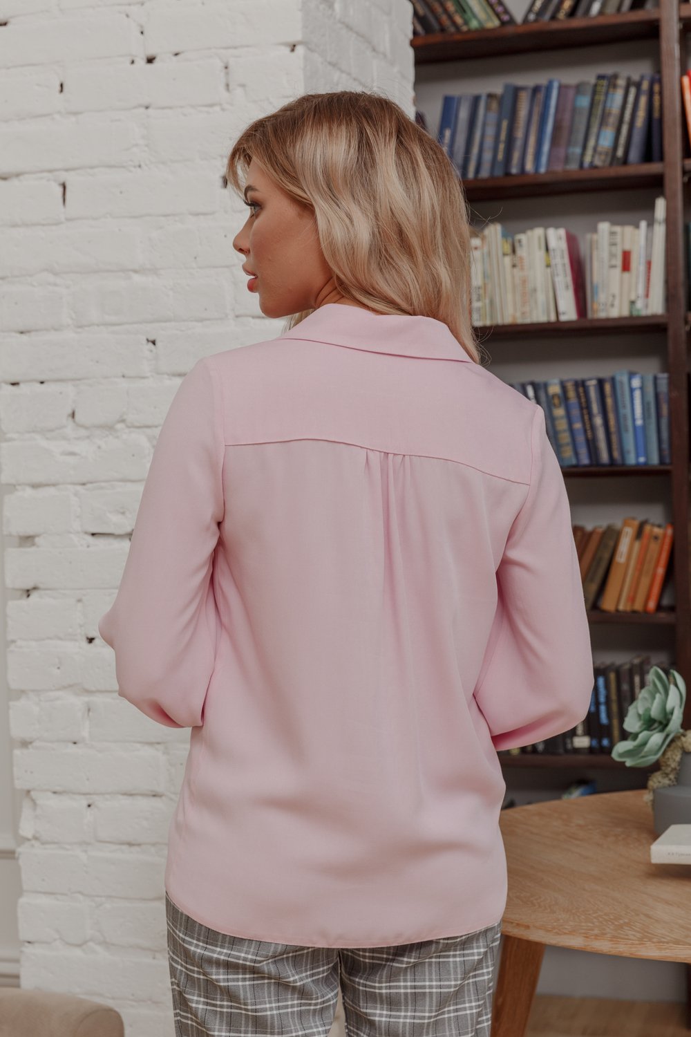 23711 Блуза-рубашка (НСК) (светло-розовый) LELEYA арт.23711 НСК оптом_фото4