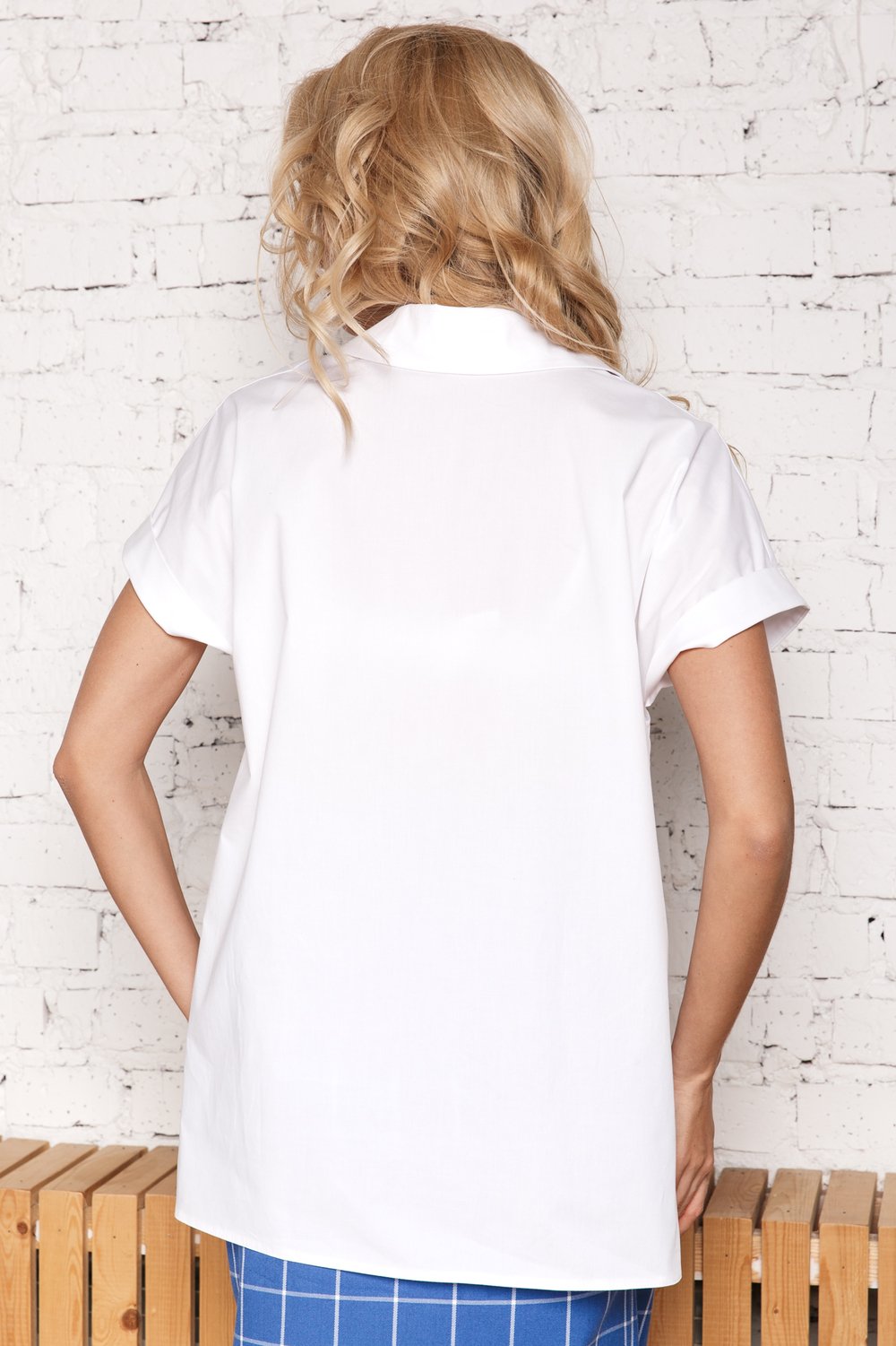 2370 Блуза-рубашка (НСК) (белый) LELEYA арт.2370 НСК оптом_фото4