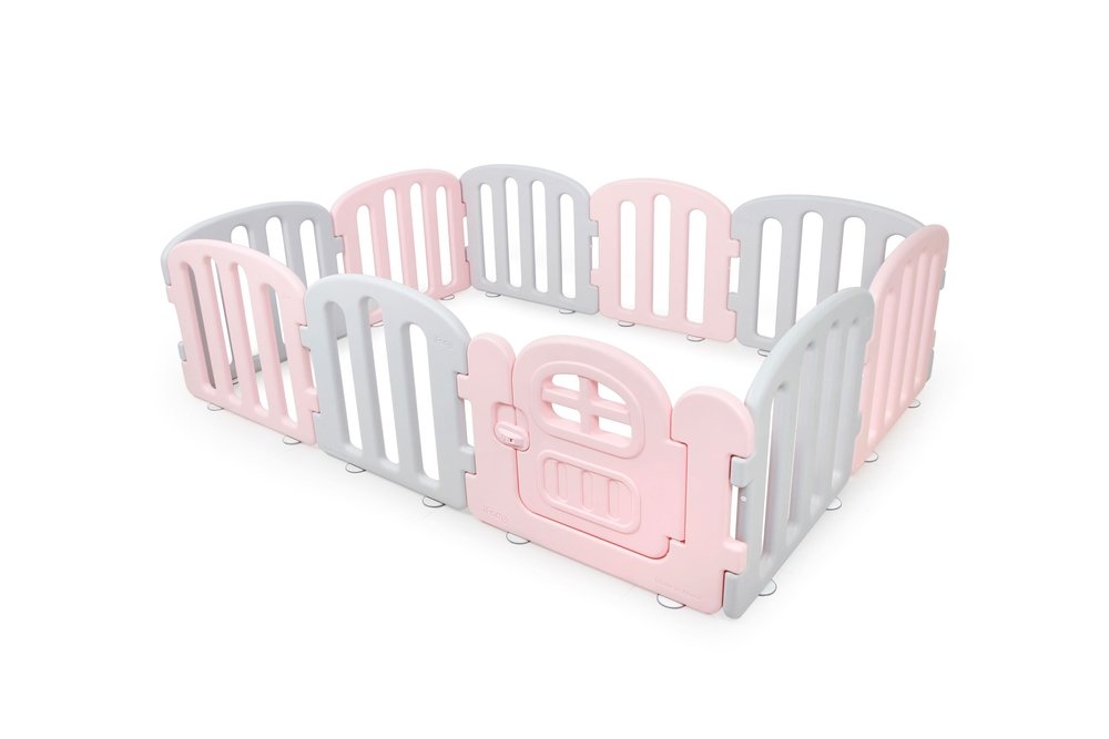 Детский манеж First Baby Room серый-розовый Ifam арт.IF-137-1-FBR-BPLG10D оптом_фото1