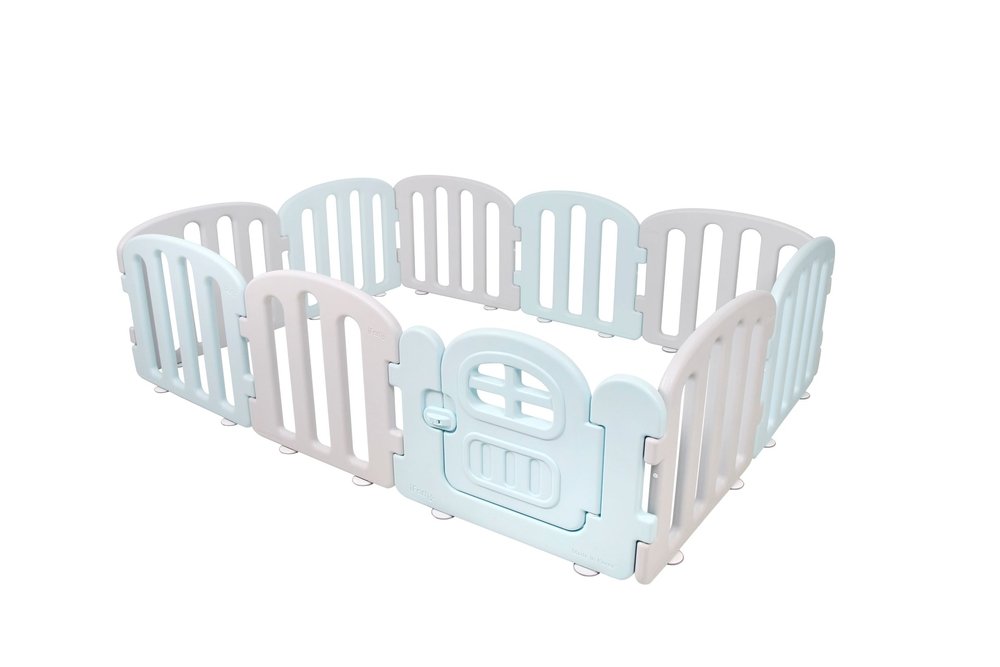 Детский манеж First Baby Room серый-голубой  Ifam арт.IF-137-1-FBR-CBLG10D оптом_фото1