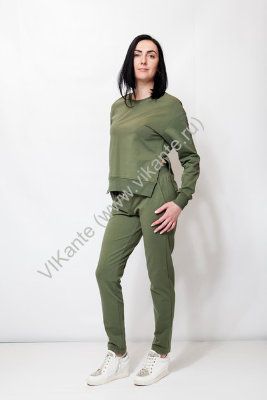 Костюм женский  Vi kante арт.101,(хаки), ( ботаника) 40 оптом_фото1