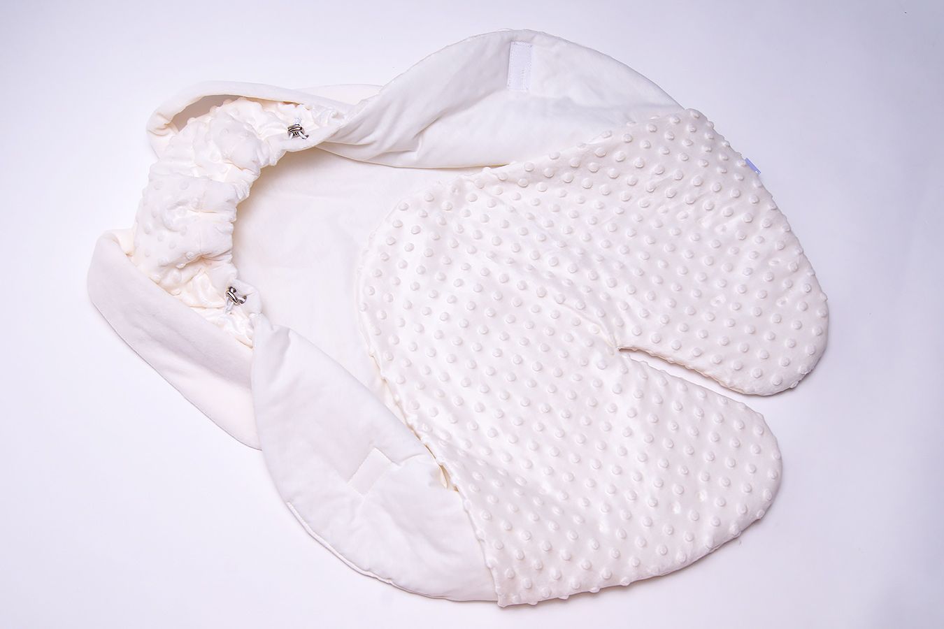 Конверт для автокресла "Зая" молочный р.56/62, лето в сумке на молнии ARSI арт.1082М оптом_фото3