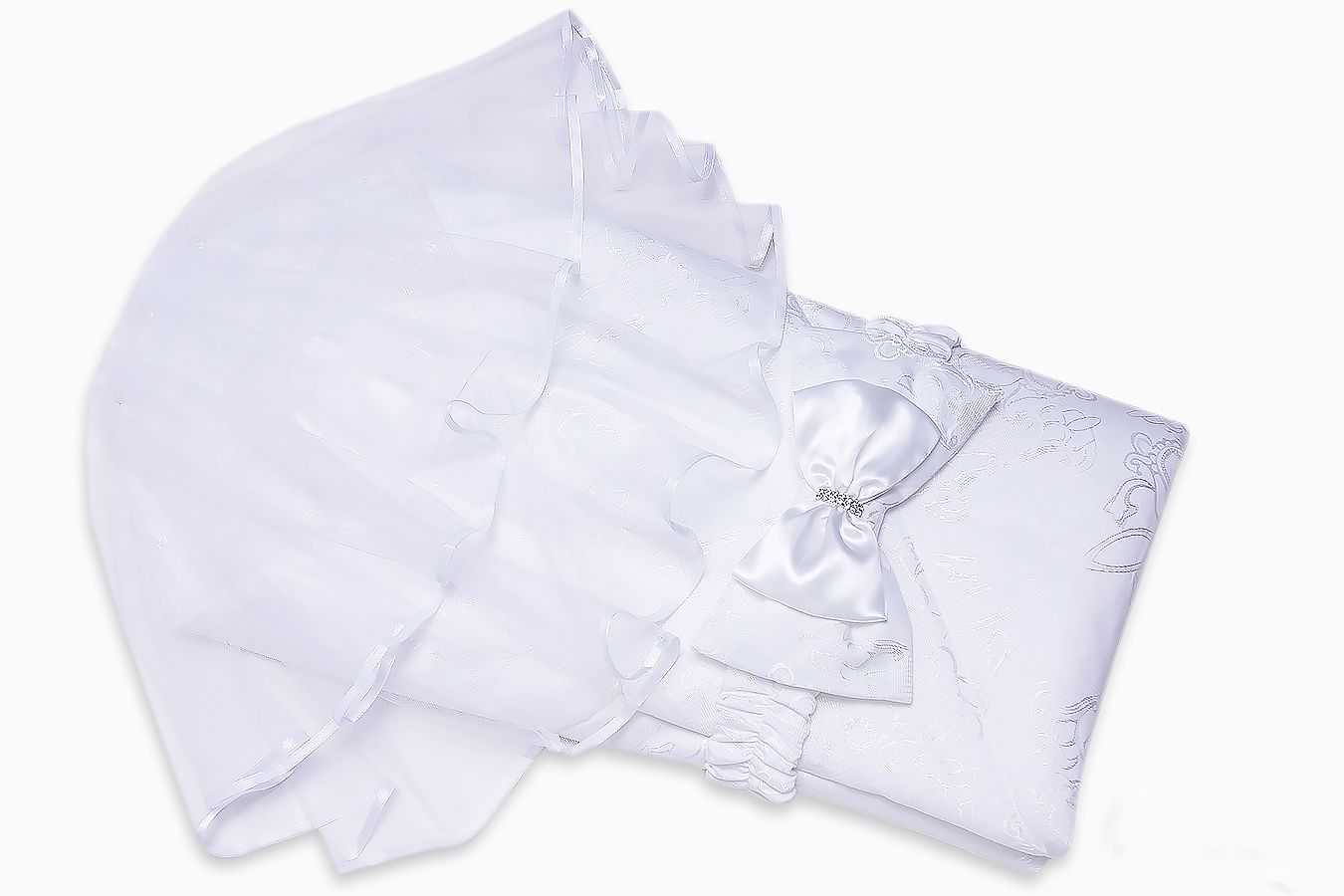 Комплект на выписку "Натурель" белый лето 4 пр. пакет на молнии ARSI арт.1110Б оптом_фото3