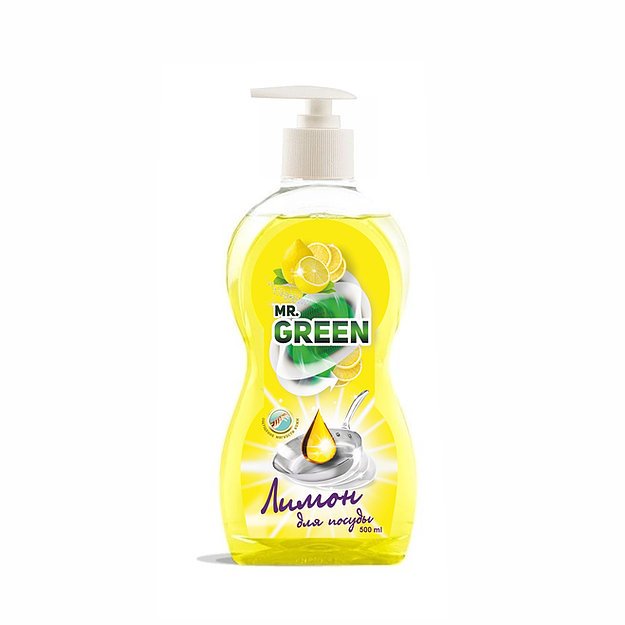 Средство для мытья посуды MR.GREEN Лимон с дозатором MR. GREEN арт.70998 оптом_фото1