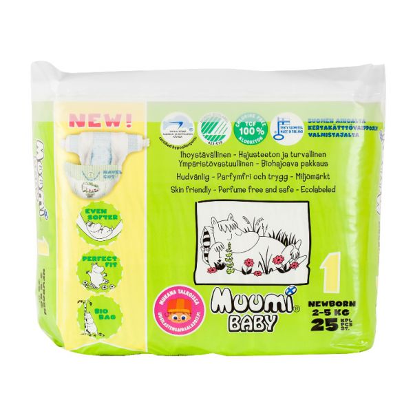 25 MUUMI Детские подгузники MINI 2-5KG   MUUMI арт.58705 оптом_фото1