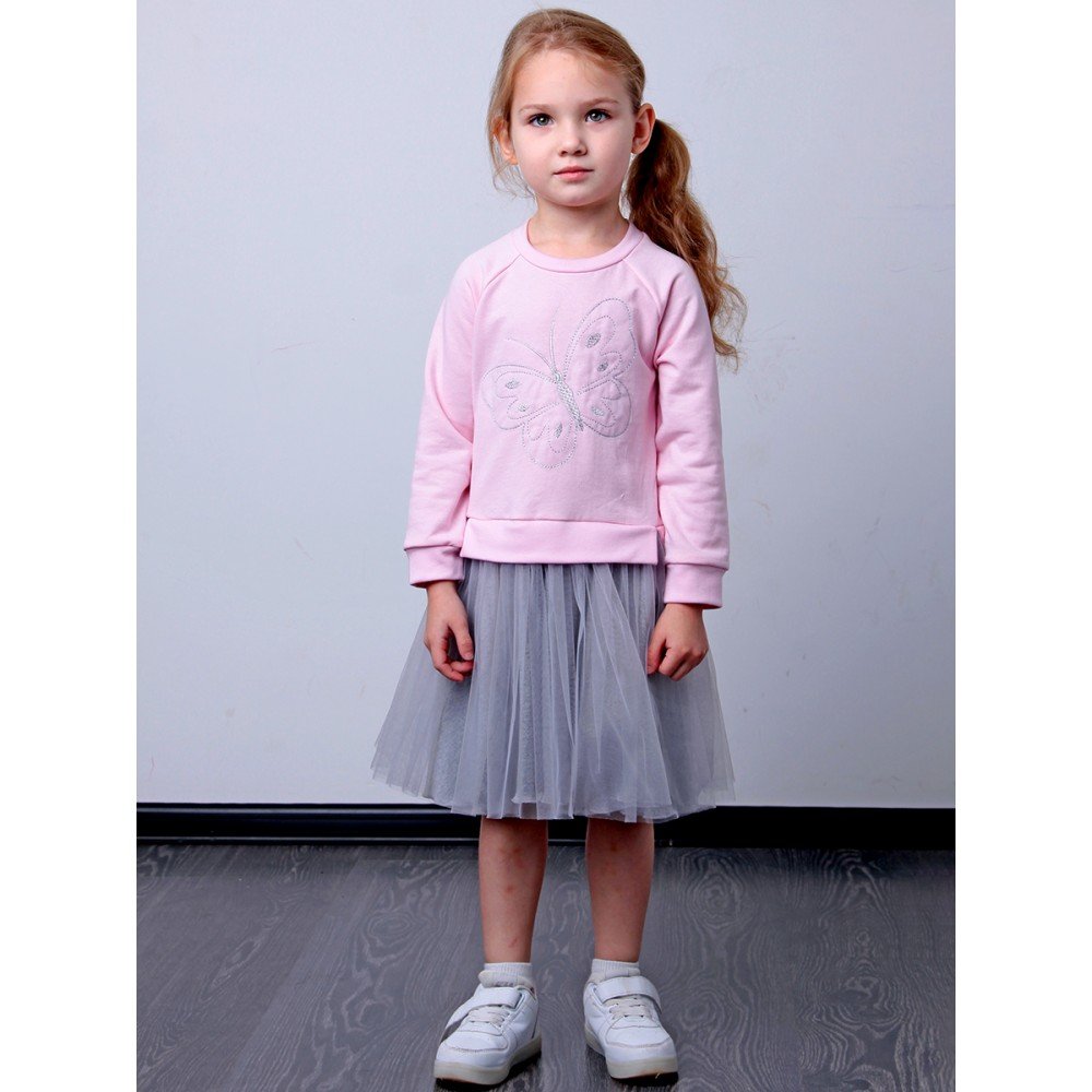 Платье Бабочка, розовый Дашенька арт.1529/005 оптом_фото1