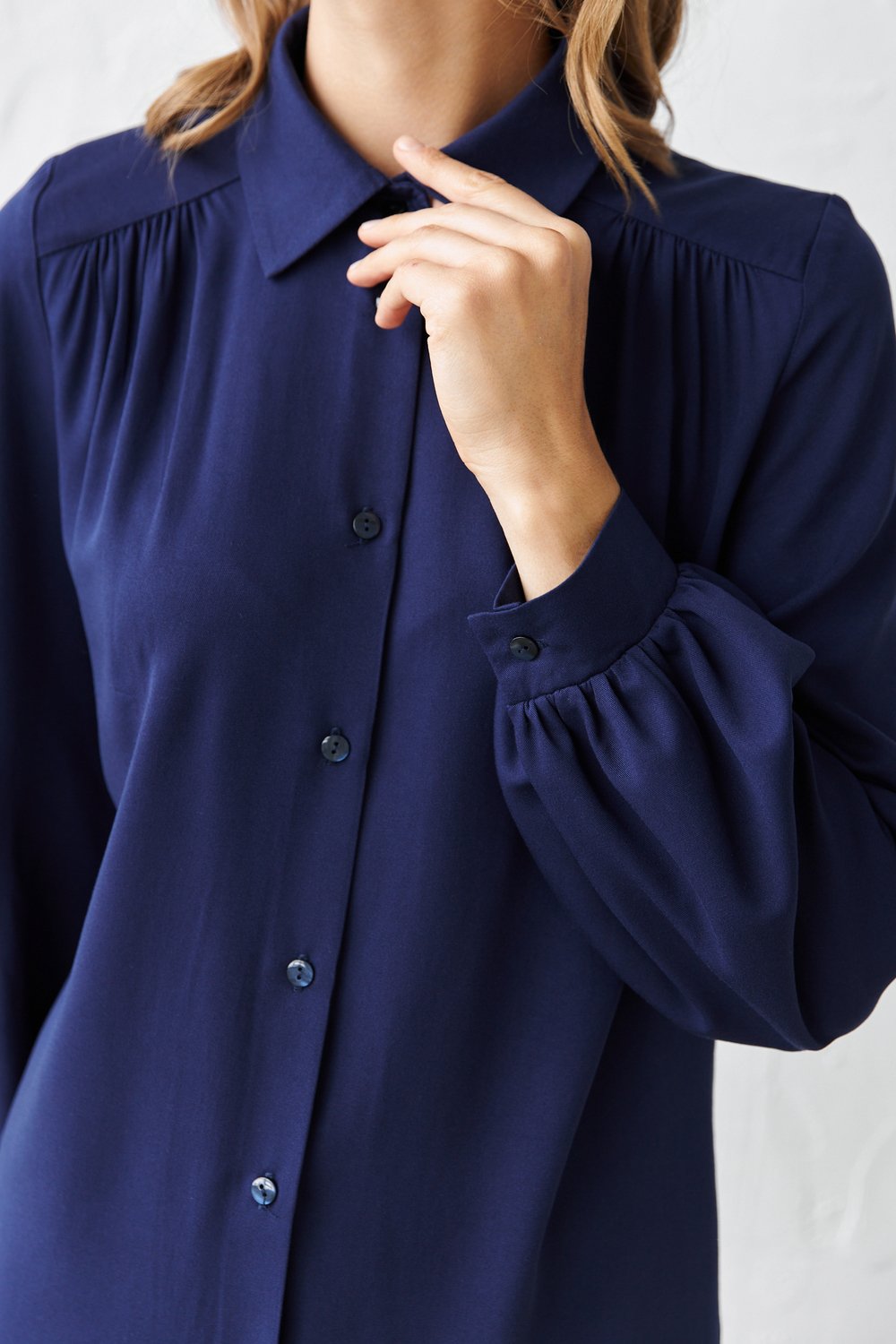 23711-1 Блуза-рубашка (НСК) (темно-синий) LELEYA арт.23711-1 НСК оптом_фото3