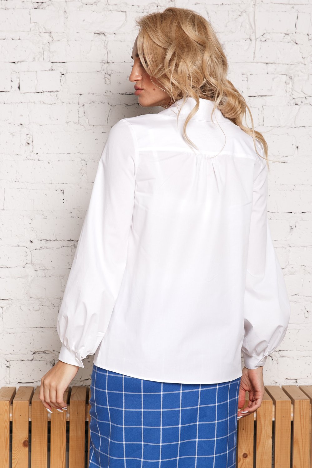 2371 Блуза-рубашка (НСК) (белый) LELEYA арт.2371 НСК оптом_фото4