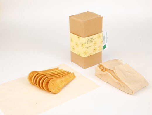Эко - набор с ванильными съедобными ложками в групповой экологической упаковке Первые съедобные ложки арт.55000000001 оптом_фото5