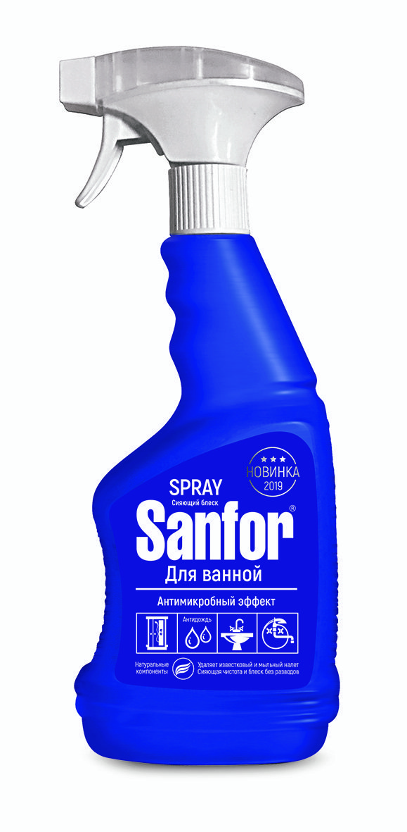 SANFOR чистящий спрей для ванной комнаты, 750 мл Sanfor арт.9918 оптом_фото1