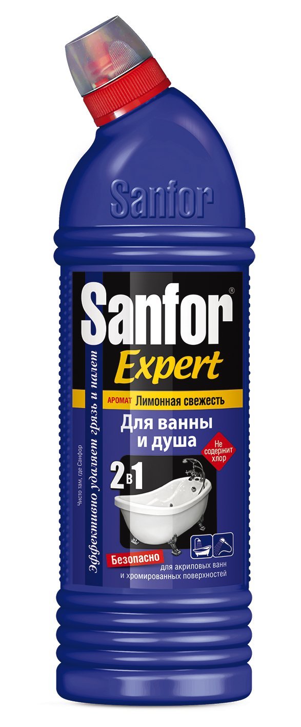 SANFOR средство д/чистки ванн Лимонная свежесть, 750 г Sanfor арт.1554 оптом_фото1