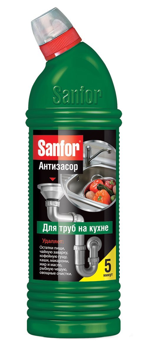 SANFOR Средство для очистки труб на кухне, 10 мин, 750г Sanfor арт.10740 оптом_фото1
