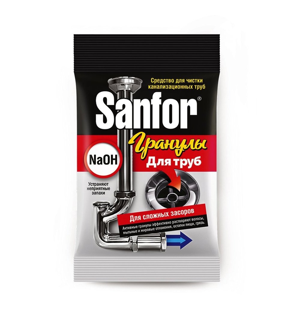 SANFOR Средство чистящее для канализационных труб, 90г Sanfor арт.6586 оптом_фото1