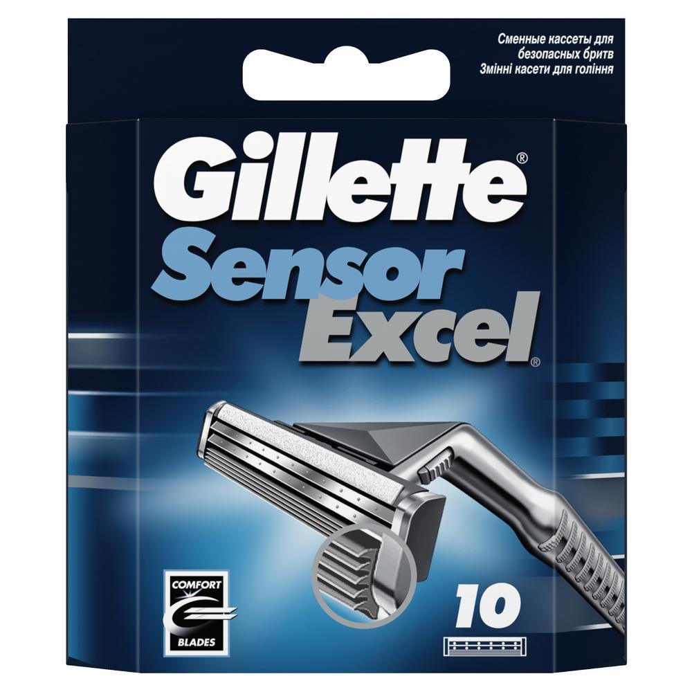 Сменные кассеты Gillette Sensor excel 10 шт. Gillette арт.3014260245832 оптом_фото1