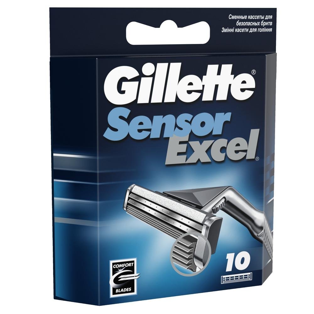 Сменные кассеты Gillette Sensor excel 10 шт. Gillette арт.3014260245832 оптом_фото2