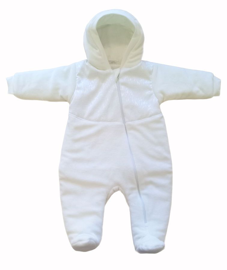 Комбинезон Каприз (велюр, жаккард, кулир) молочный Дашенька арт.1219/002  оптом_фото1