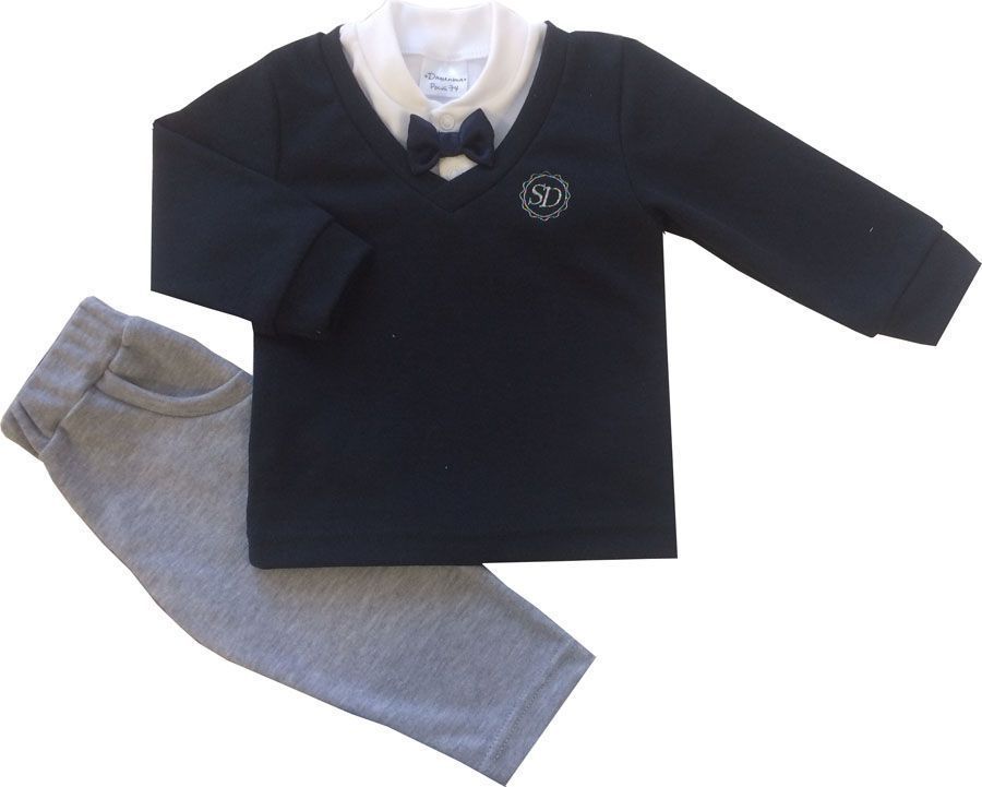 Костюм для мальчика, 3 предмета (поло, джемпер, брюки) Дашенька арт.1478/012/055  оптом_фото1